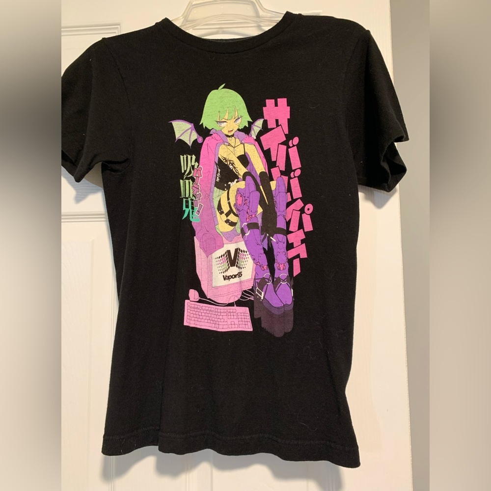 Anime girl vapor wave t-shirt XS
